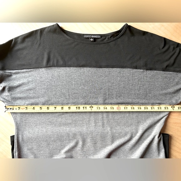 Coco Bianco Striped Long Tunic Top- Sz L - Picture 7 of 11